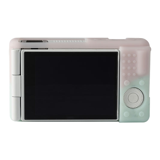 For Sony ZV-1F / ZV1 M2 Soft Silicone Protective Case(Jello Pink Green) by bashfashion