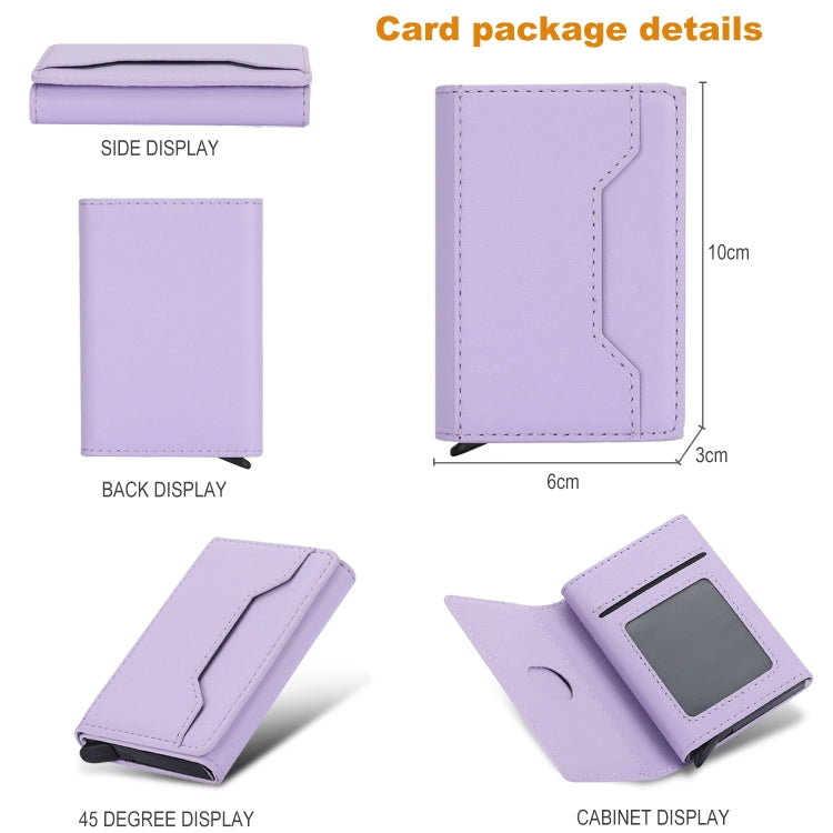 Anti Theft Brush Card Bag, Size:10x6x3cm(Purple) by bashfashion