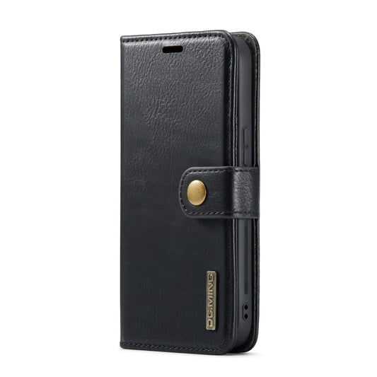 For iPhone 15 DG.MING Crazy Horse Texture Detachable Magnetic Leather Phone Case(Black) by DG.MING