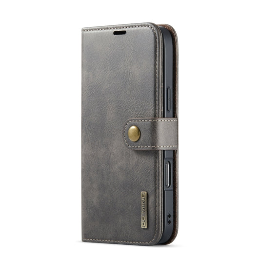 For iPhone 16 Pro DG.MING Crazy Horse Texture Detachable Magnetic Leather Phone Case(Grey) by DG.MING