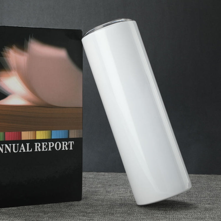 20OZ Double Layer 304 Stainless Steel Car Straight Thermos Cup(White) by bashfashion