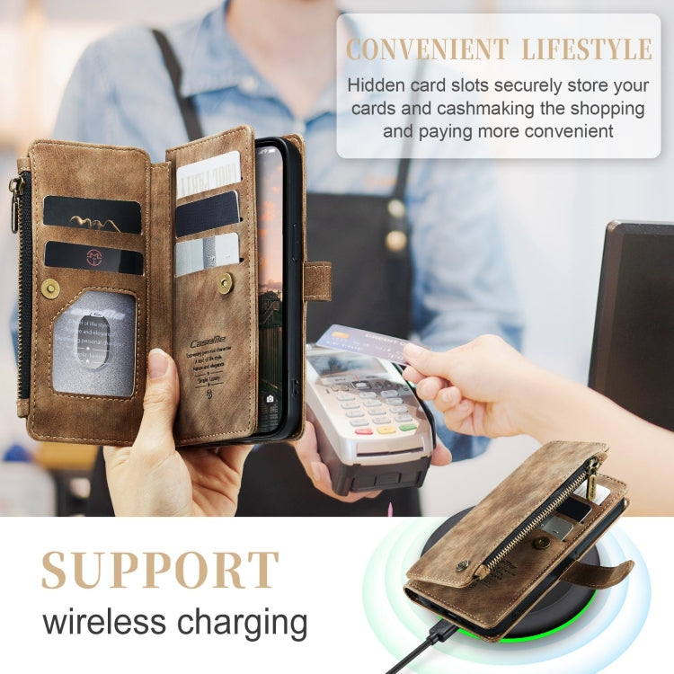 For iPhone 15 Pro Max CaseMe C30 Multifunctional Leather Phone Case(Brown) by CaseMe