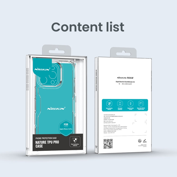 For iPhone 16 Pro NILLKIN Ultra Clear PC + TPU Phone Case(Blue) by NILLKIN