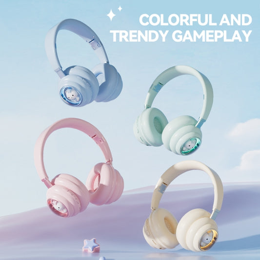 KE-30 RGB Head Mounted Wireless Bluetooth Headset(Green) by bashfashion