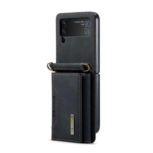 For Samsung Galaxy Z Flip3 5G DG.MING M2 Series Card Bag Magnetic Leather Phone Case(Black) by DG.MING