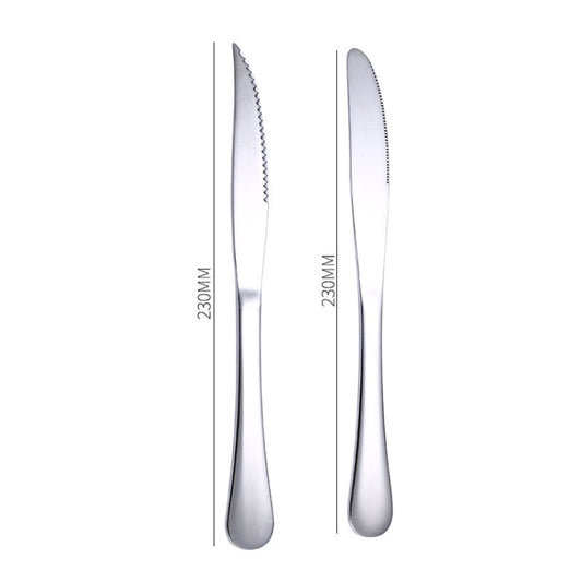 Stainless Steel Knife Fork Western Tableware(Steak Knife) by bashfashion