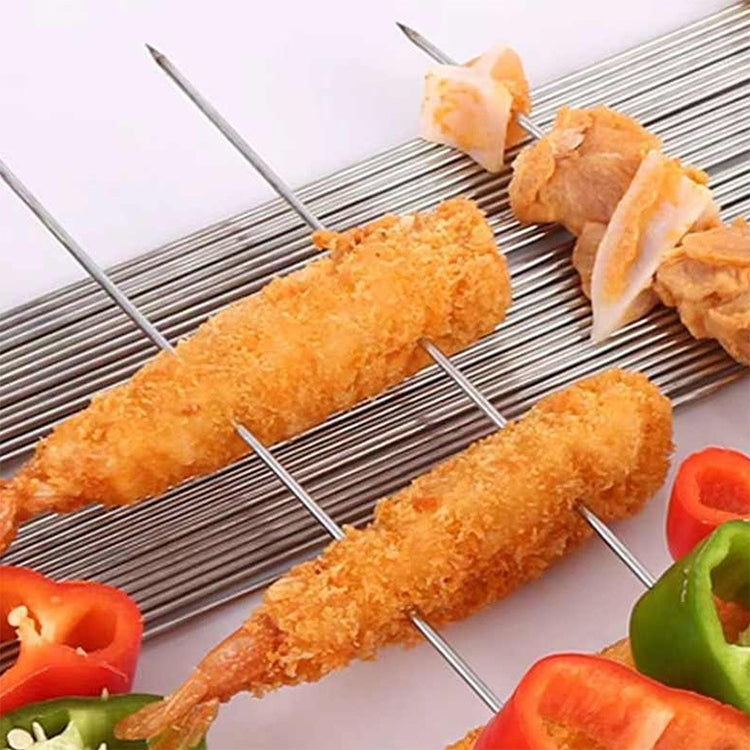10pcs Outdoor Lamb Kebab Barbecue Stainless Steel Skewers by bashfashion