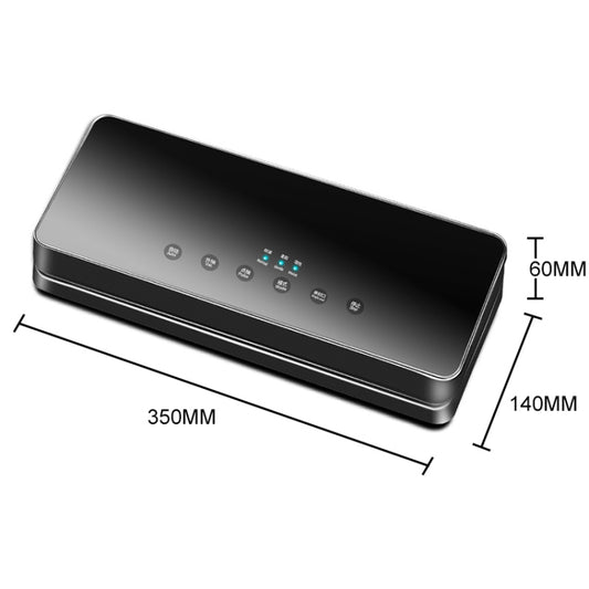 Automatic Vacuum Sealer Household Food Preservation Packaging Machine, Plug Specification:US Plug(Black) by bashfashion