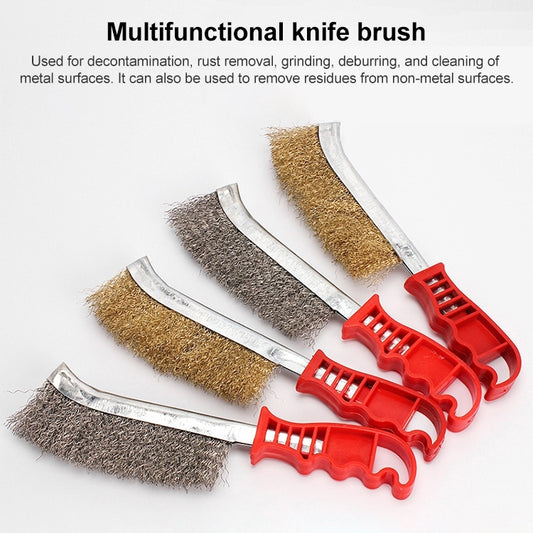 BBQ Grill Wire Cleaning Brush with Handle Copper Plating by bashfashion