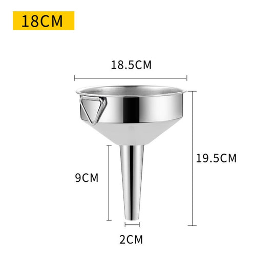 18cm Stainless Steel Conical Small Funnel Oil Leak Wine Leak Kitchen Oil Pourer by bashfashion