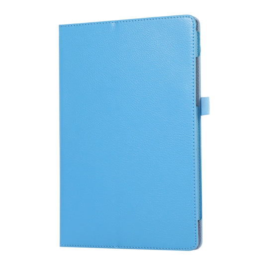 For Samsung Galaxy Tab A9+ Litchi Texture Leather Tablet Case with Holder(Sky Blue) by bashfashion