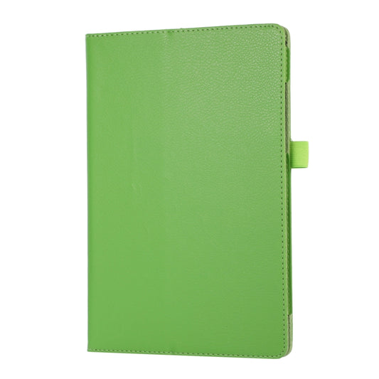 For Samsung Galaxy Tab A9 Litchi Texture Leather Tablet Case with Holder(Green) by bashfashion