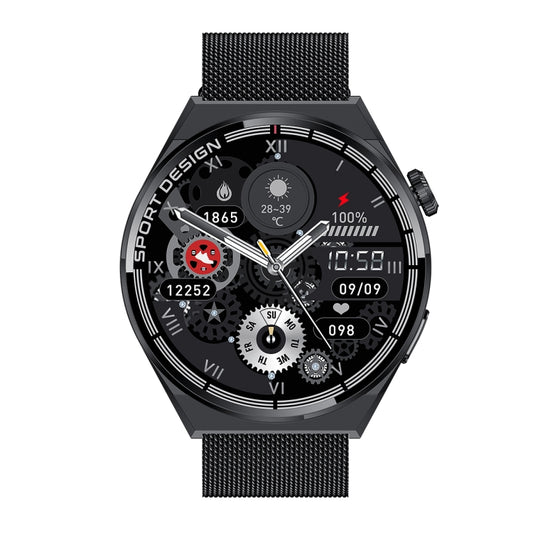 HDT MAX 1.60 inch Black Dial Milan Steel Band IP68 Waterproof Smart Watch Support Bluetooth Call(Black) by bashfashion