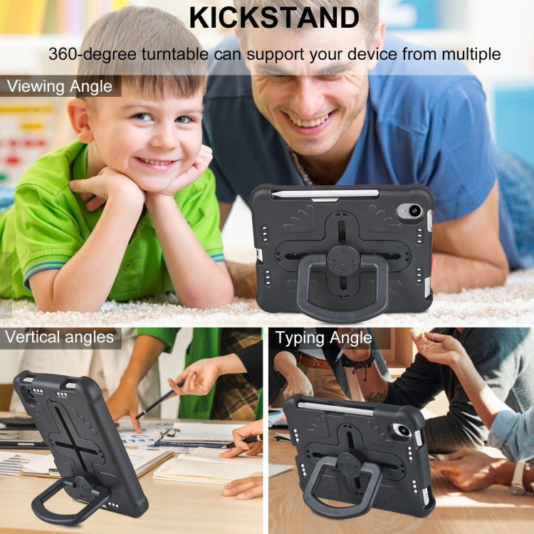 For iPad mini 6 2021 / mini 2024 Shield 360 Rotation Handle EVA Shockproof PC Tablet Case(Black) by bashfashion