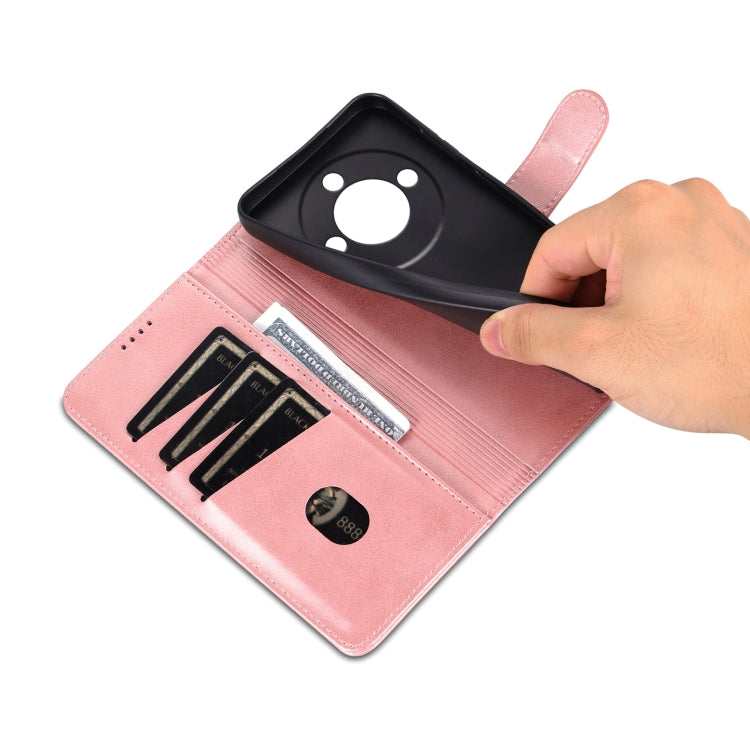 For Honor X60 AZNS Skin Feel Calf Texture Flip Leather Phone Case(Rose Gold) by AZNS