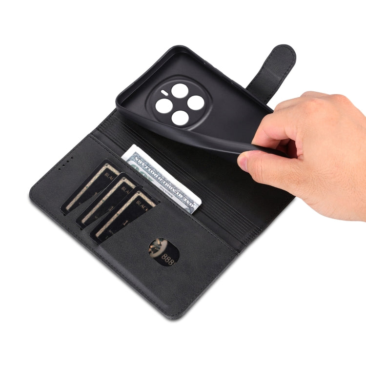 For Honor Magic7 AZNS Skin Feel Calf Texture Flip Leather Phone Case(Black) by AZNS