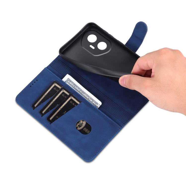 For Honor 300 AZNS Skin Feel Calf Texture Flip Leather Phone Case(Blue) by AZNS