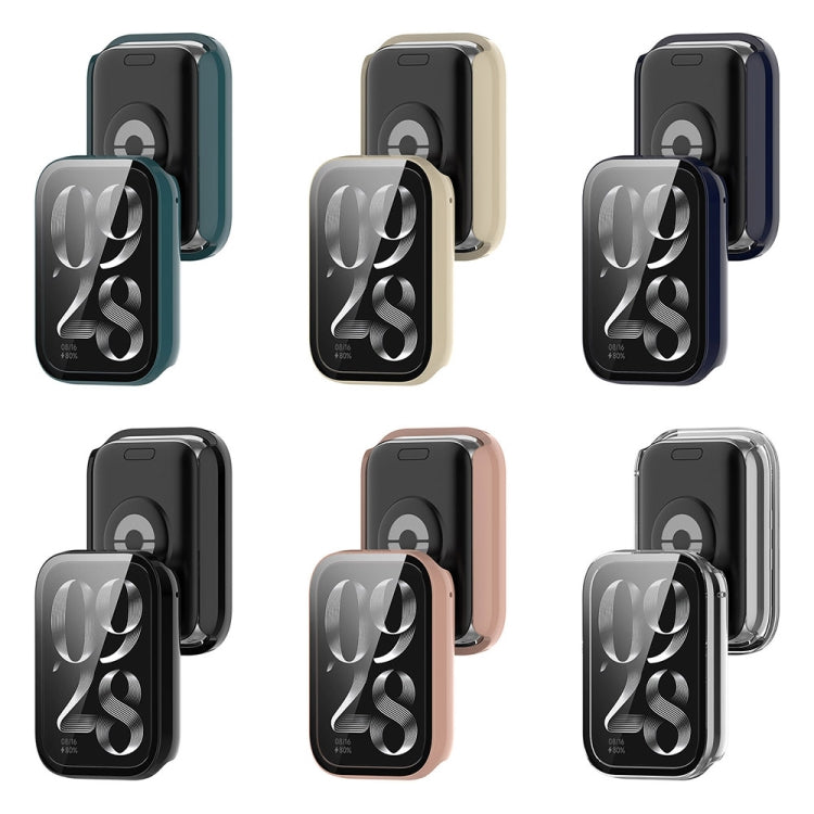 For Xiaomi Mi Band 8 Pro PC + Tempered Glass Film Integrated Watch Protective Case(Ivory White) by bashfashion