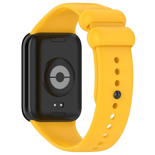 For Xiaomi Smart Band 9 Pro / 8 Pro Solid Color Black Buckle Silicone Watch Band(Yellow) by bashfashion