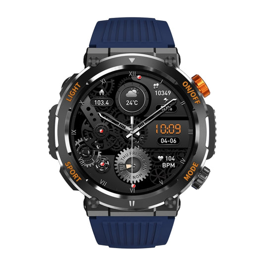 HT17 1.46 inch Round Screen Bluetooth Smart Watch, Support Health Monitoring & 100+ Sports Modes(Blue) by bashfashion