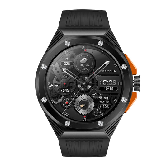 HT8 1.46 inch Round Screen Bluetooth Smart Watch, Support Health Monitoring & 100+ Sports Modes & Alipay(Black) by bashfashion