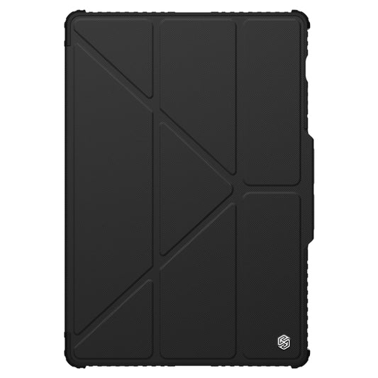 For Samsung Galaxy Tab S9 Ultra NILLKIN Bumper Pro Multi-angle Folding Style Tablet Leather Case(Black) by NILLKIN