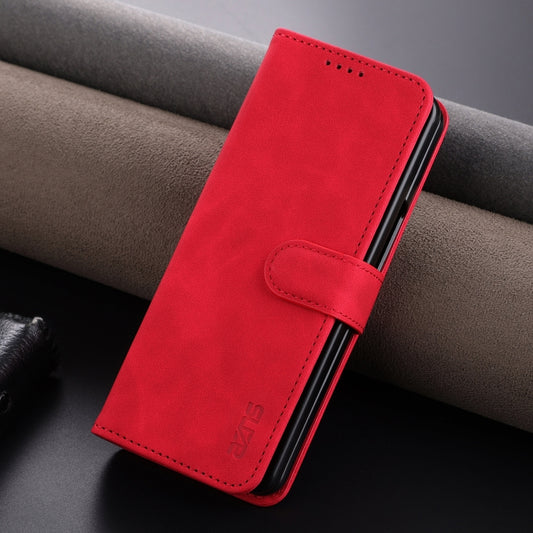 For Samsung Galaxy Z Fold6 5G AZNS Skin Feel Calf Texture Flip Leather Phone Case(Red) by AZNS