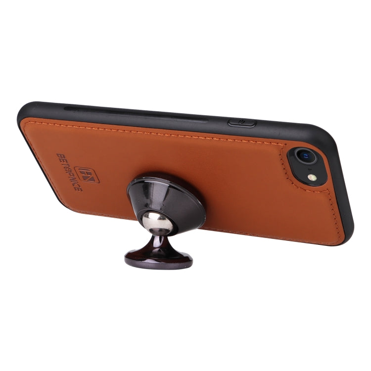 For iPhone 6 / 7 / 8 BETOPNICE BN-005 2 in 1 Detachable Imitate Genuine Leather Phone Case(Brown) by BETOPNICE