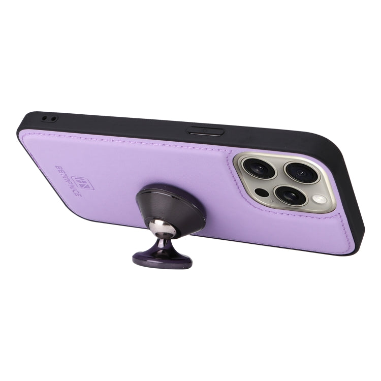 For iPhone 15 Pro Max BETOPNICE BN-005 2 in 1 Detachable Imitate Genuine Leather Phone Case(Light Purple) by BETOPNICE