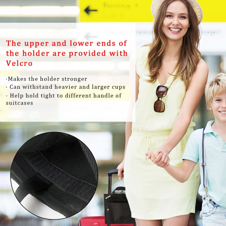Travel Suitcase Portable Folding Storage Portable Cup Holder(Black) by bashfashion