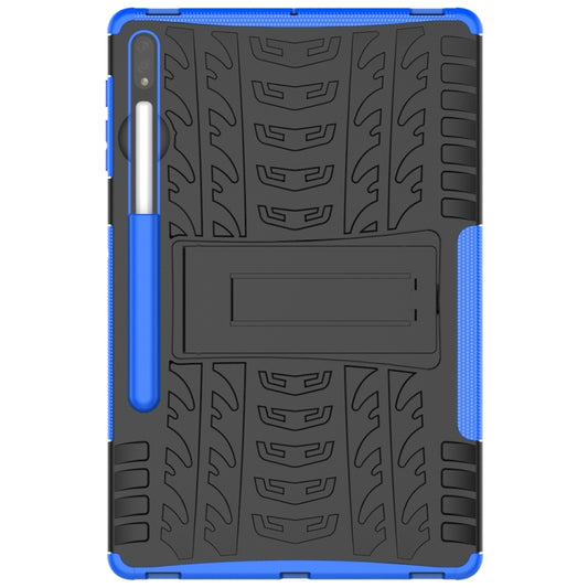 For Samsung Galaxy Tab S9+ Tire Texture TPU + PC Tablet Case(Blue) by bashfashion