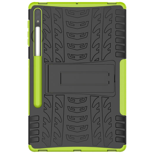 For Samsung Galaxy Tab S9+ Tire Texture TPU + PC Tablet Case(Green) by bashfashion