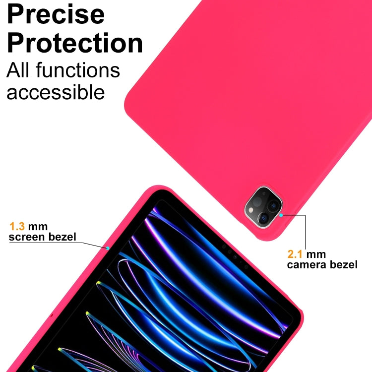 For iPad Pro 11 2022 / 2021 / 2020 Oil Spray Skin-friendly TPU Tablet Case(Rose Red) by bashfashion