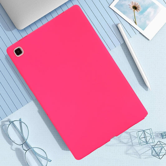 For Samsung Galaxy Tab S7 / S8 Oil Spray Skin-friendly TPU Tablet Case(Rose Red) by bashfashion