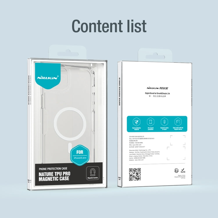 For iPhone 15 NILLKIN Ultra Clear Magsafe PC + TPU Phone Case(Blue) by NILLKIN