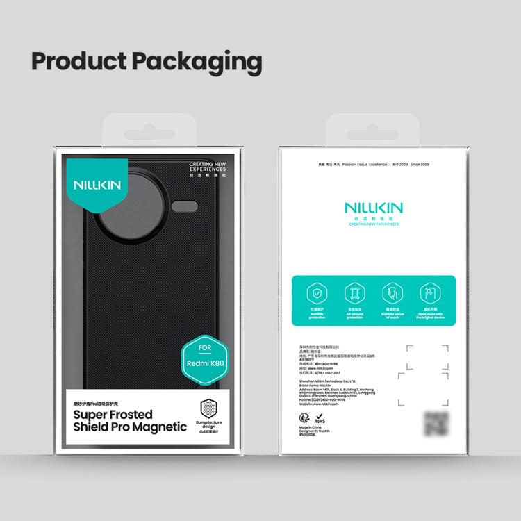 For Redmi K80 NILLKIN Frosted Shield Pro Magnetic Phone Case(Black) by NILLKIN