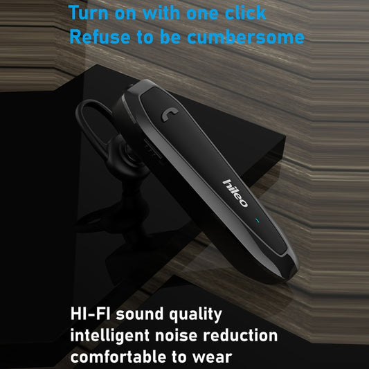 Hileo Hi6 Wireless Single Ear Hook Handsfree Call Noise Reduction In-ear Sports Earphone(Gun Color) by Hileo