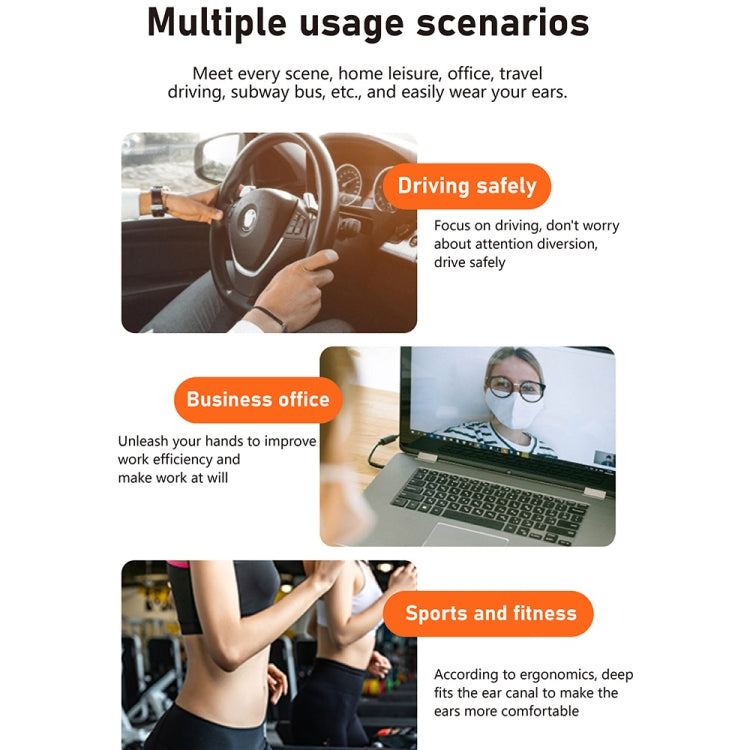 Hileo Hi6 Wireless Single Ear Hook Handsfree Call Noise Reduction In-ear Sports Earphone(Blue) by Hileo