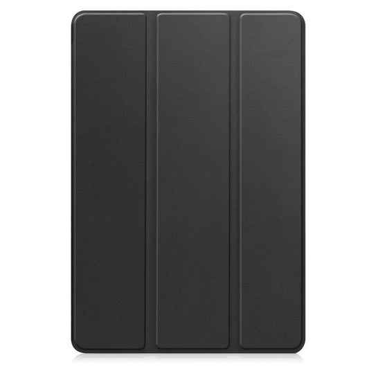 For Samsung Galaxy Tab A9+ Custer 3-folding Holder TPU Smart Leather Tablet Case(Black) by bashfashion