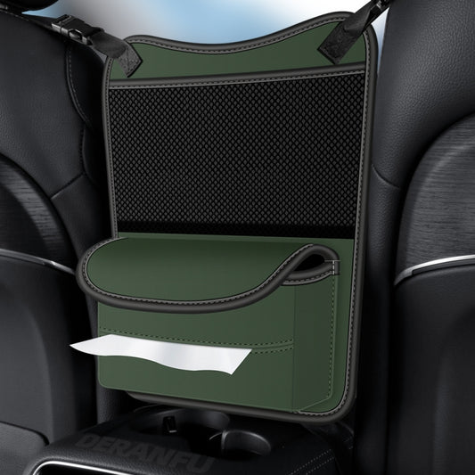 3054 Napa Texture Leather Car Center Console Storage Bag(Olive Green) by bashfashion
