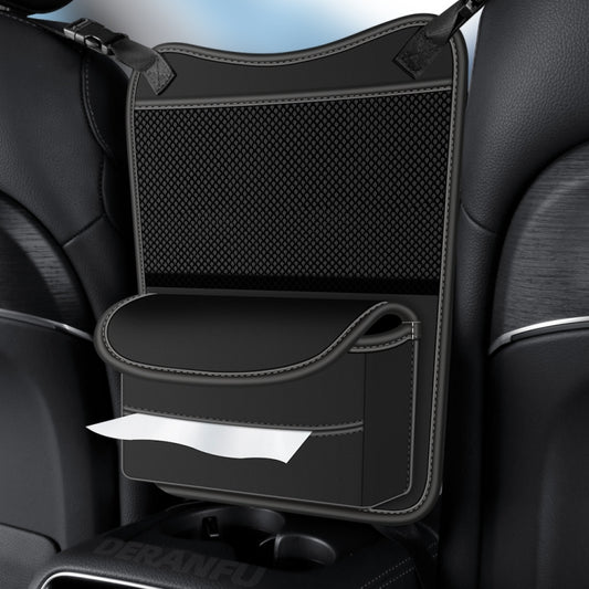 3054 Napa Texture Leather Car Center Console Storage Bag(Black) by bashfashion
