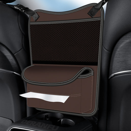 3054 Napa Texture Leather Car Center Console Storage Bag(Brown) by bashfashion