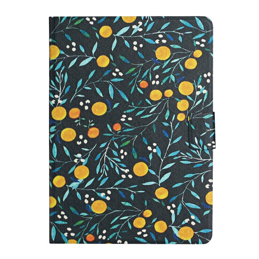 For Samsung Galaxy Tab A11 / A9 Flower Pattern Horizontal Flip PU Tablet Case with Sleep / Wake-up Function(Yellow Fruit) by bashfashion