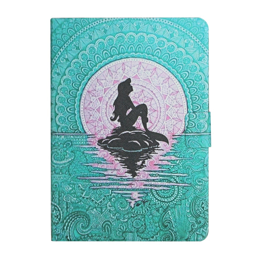 For Samsung Galaxy Tab A11+ / A9+ Colored Drawing Pattern Horizontal Flip PU Tablet Case with Sleep / Wake-up Function(Mermaid) by bashfashion