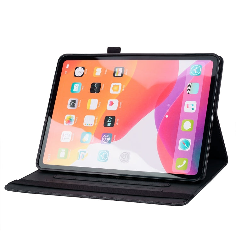 For Lenovo Tab M11 / Xiaoxin Pad 11 2024 Calf Texture Embossed Leather Tablet Case(Black) by bashfashion