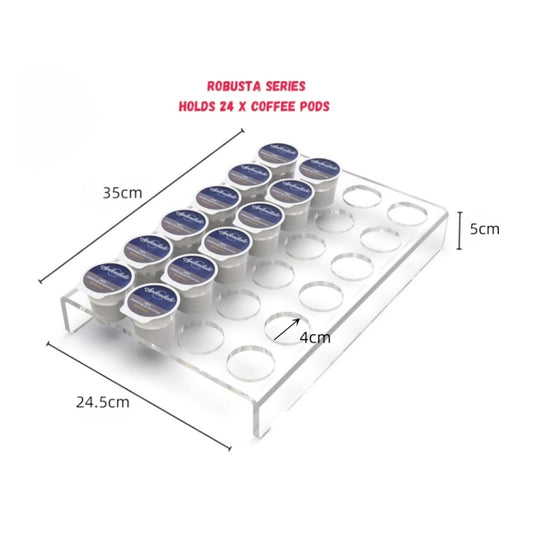 YX038 Acrylic 24 Holes Coffee Capsule Storage Display Stand by bashfashion