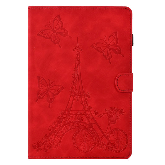 For Samsung Galaxy Tab A11+ / A9+ Embossed Tower Flip Leather Tablet Case with Sleep / Wake-up Function(Red) by bashfashion