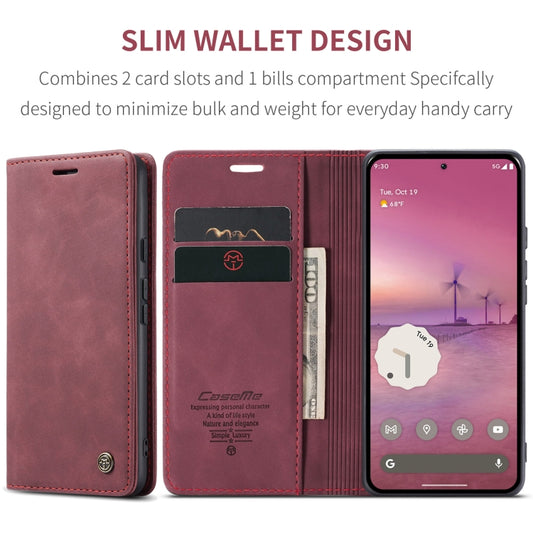 For Google Pixel 10 Pro XL / 9 Pro XL CaseMe 013 Multifunctional Horizontal Flip Leather Phone Case(Wine Red) by CaseMe