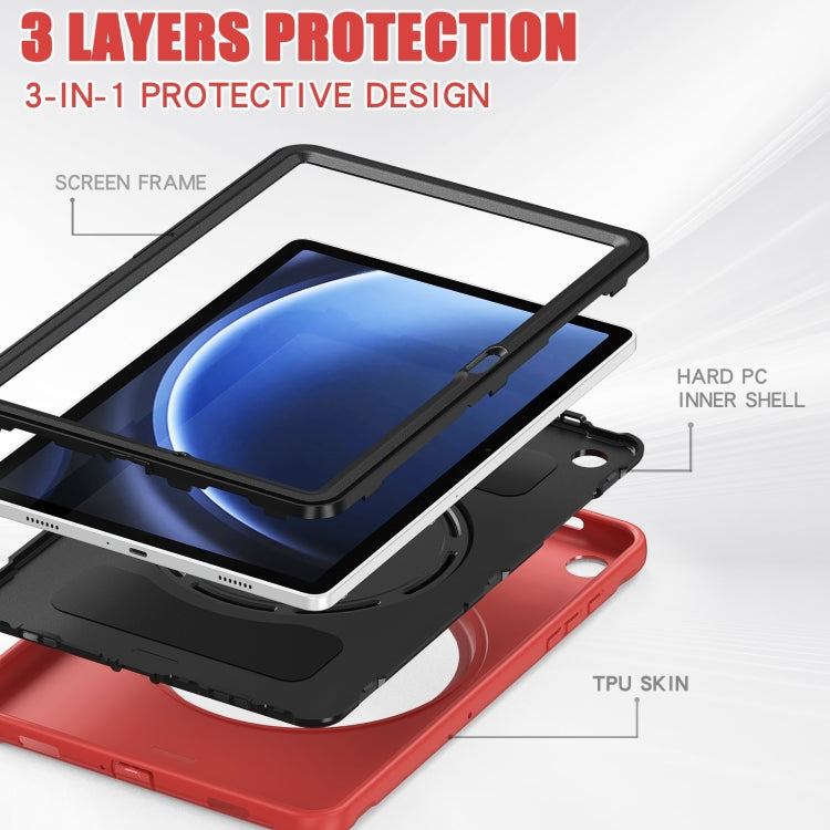 For Samsung Galaxy Tab A9+ / Tab A11+ Shockproof TPU + PC Protective Tablet Case(Red) by bashfashion