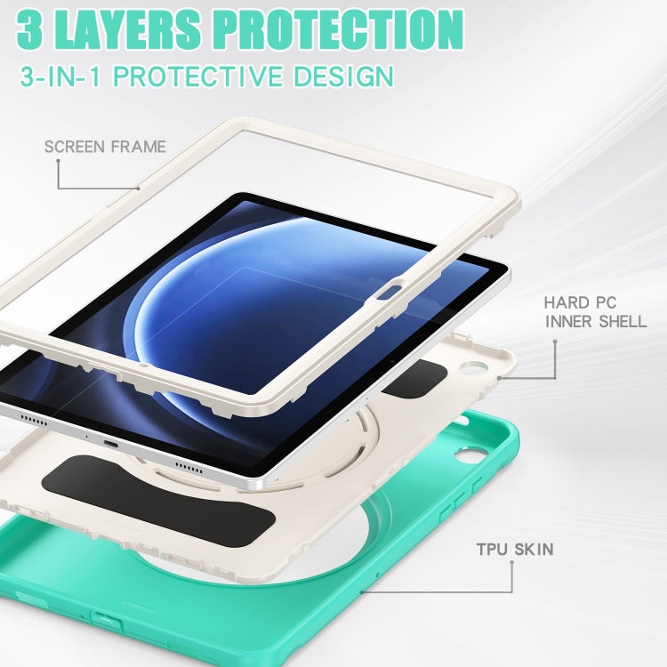 For Samsung Galaxy Tab A9+ / Tab A11+ Shockproof TPU + PC Protective Tablet Case(Mint Green) by bashfashion